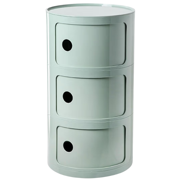 PALE GREEN 3-TIER STORAGE CABINET