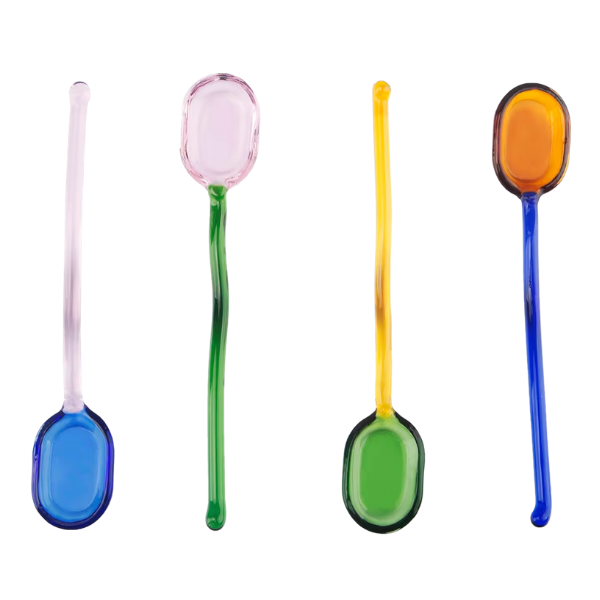 COLORFUL GLASS STIRRING SPOONS