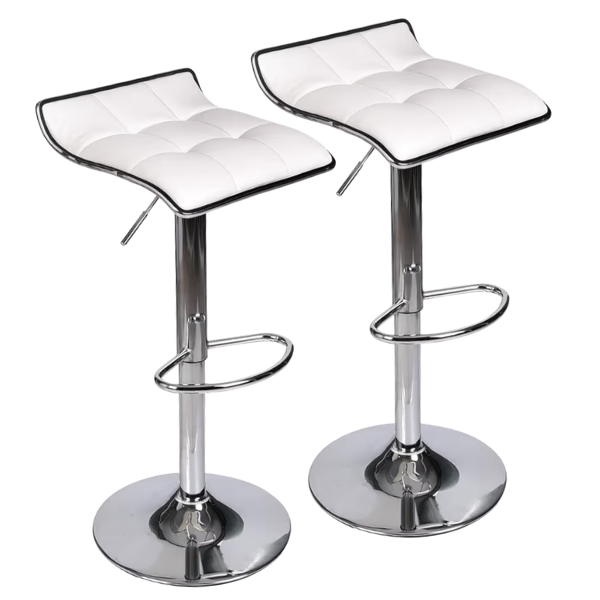 WHITE & CHROME BARSTOOLS