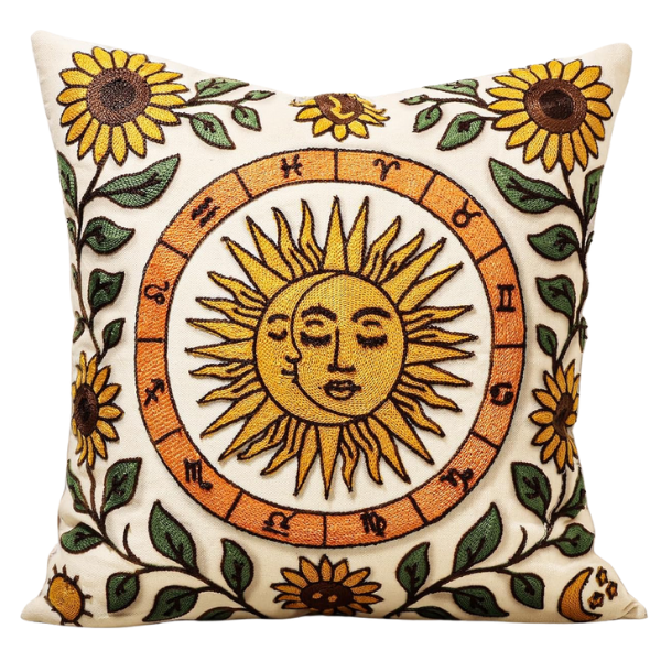 SUN & MOON ASTROLOGY PILLOW COVER