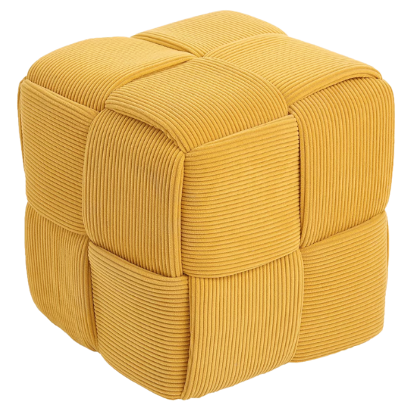 YELLOW WOVEN OTTOMAN/FOOT REST