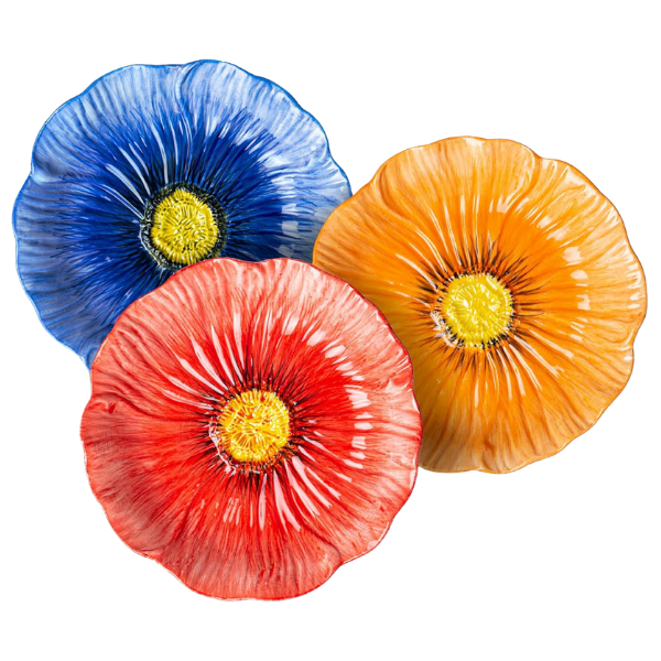 CERAMIC FLOWER DINNER PLATES