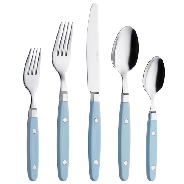 LIGHT BLUE SILVERWARE SET
