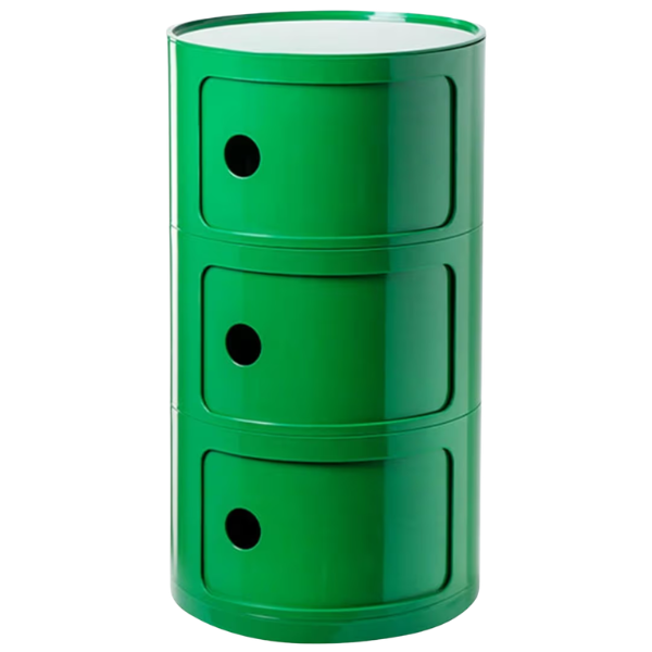 GREEN 3-TIER STORAGE CABINET