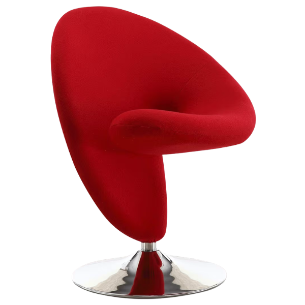 ABSTRACT RED ACCENT CHAIR