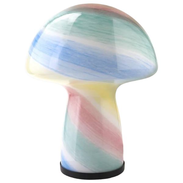 RAINBOW SWIRL MUSHROOM LAMP
