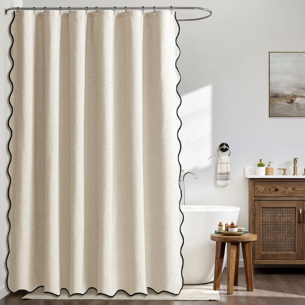 SCALLOPED SHOWER CURTAIN