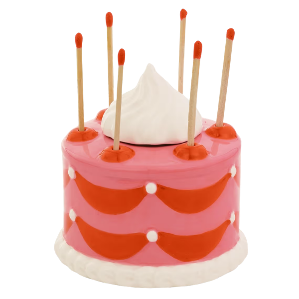 CAKE MATCH HOLDER WITH STRIKER