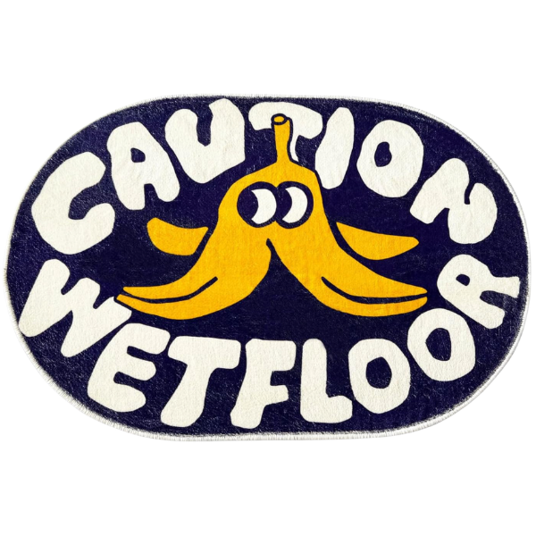 CAUTION WET FLOOR BATH MAT