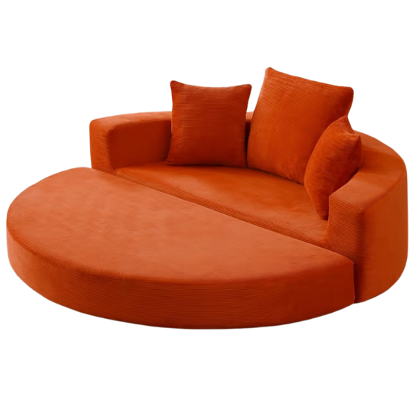 ORANGE CIRCULAR SOFA