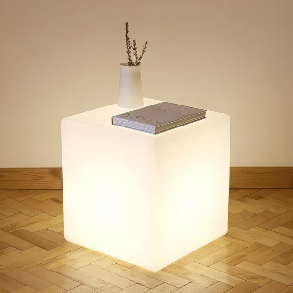 CUBE LIGHT STOOL/SIDE TABLE