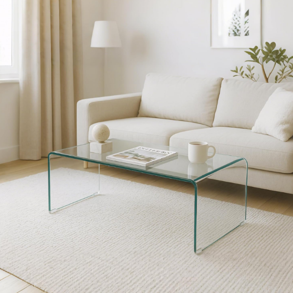 WATERFALL GLASS COFFEE TABLE