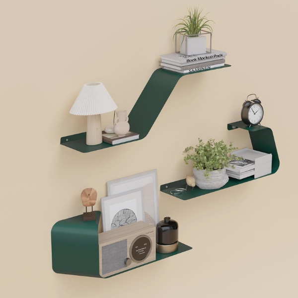 GREEN WALL SHELVES