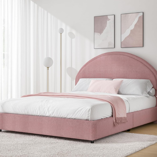 PINK ARCH BED FRAME