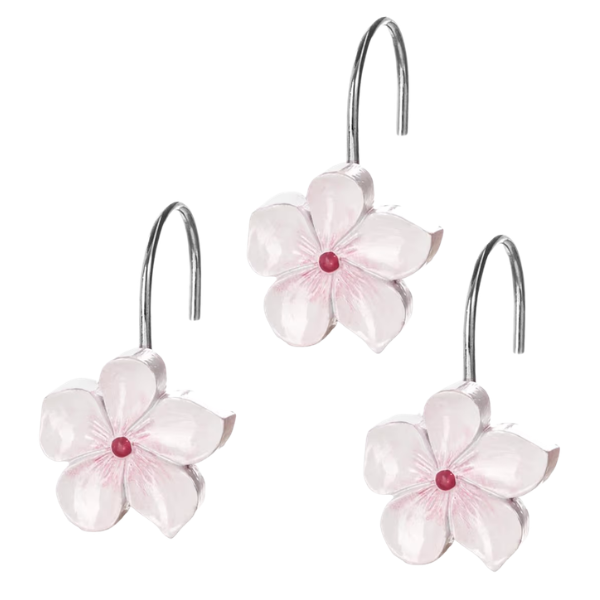 CHERRY BLOSSOM SHOWER CURTAIN HOOKS