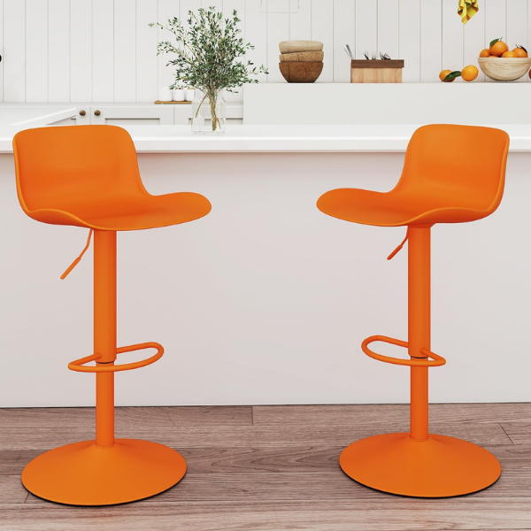 RETRO ORANGE BARSTOOLS