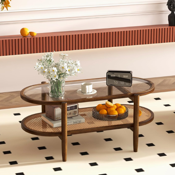 RATTAN COFFEE TABLE