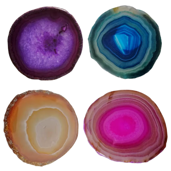 MULTICOLOR AGATE COASTERS