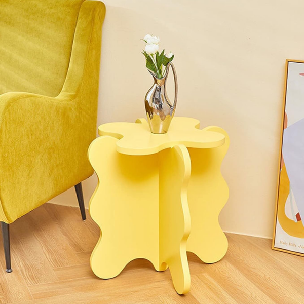 IRREGULAR YELLOW SIDE TABLE