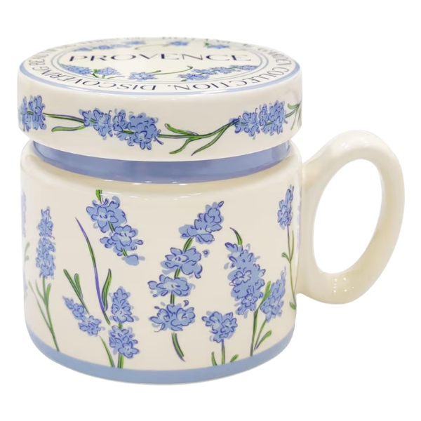 LAVENDER COFFEE MUG WITH LID