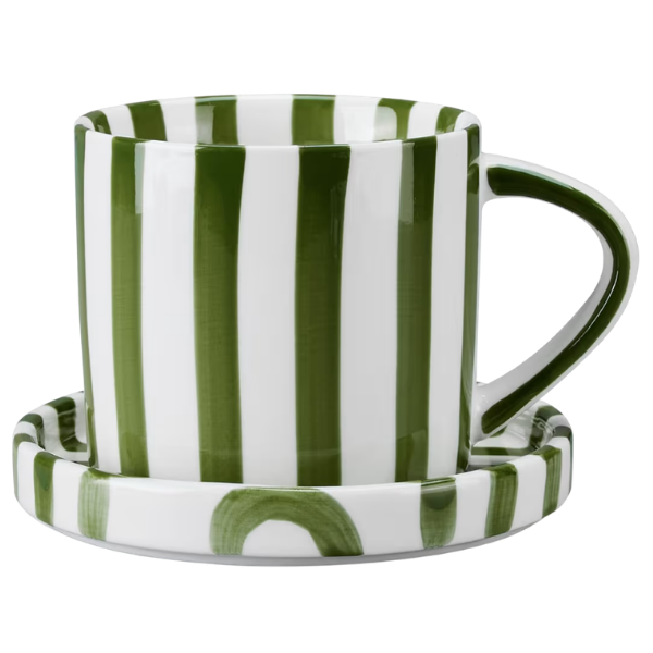 GREEN MUG & SAUCER SET