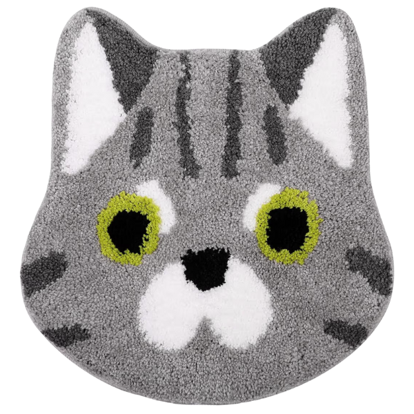 GREY CAT BATH MAT