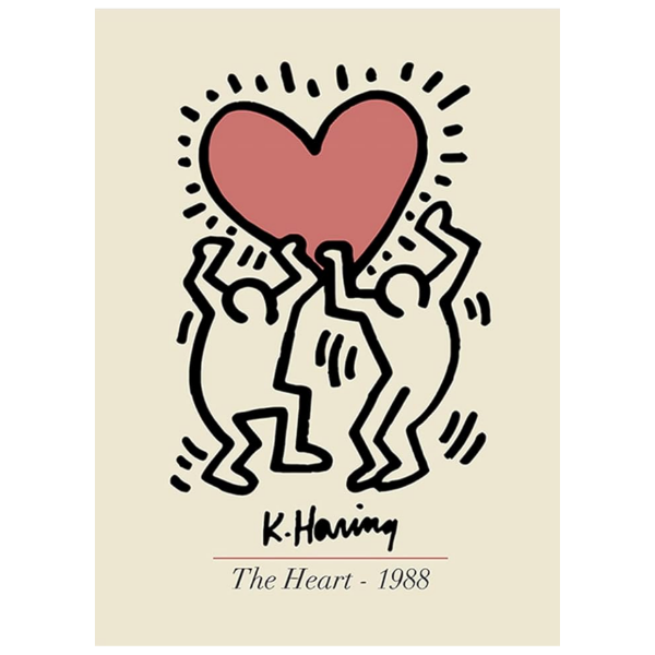 KEITH HARING THE HEART ART PRINT