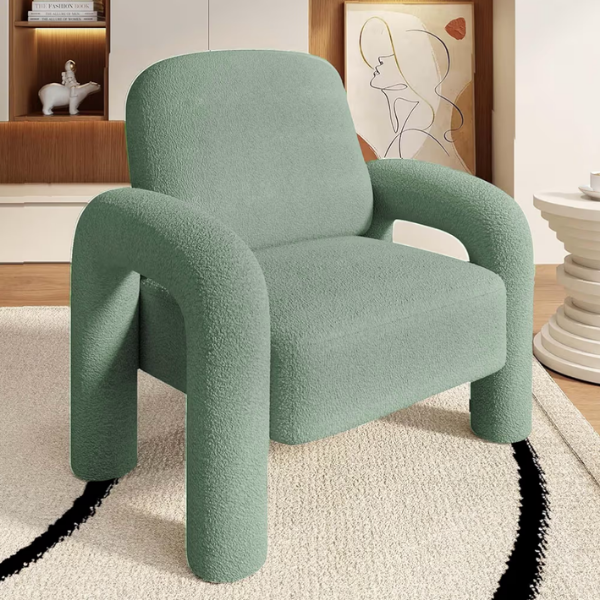 SAGE GREEN SHERPA ARM CHAIR