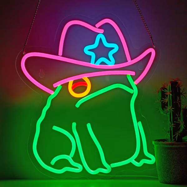 COWBOY TOAD NEON SIGN