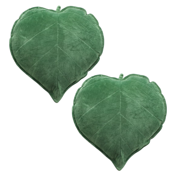 SET OF 2 PLANT LEAF PILLOWS