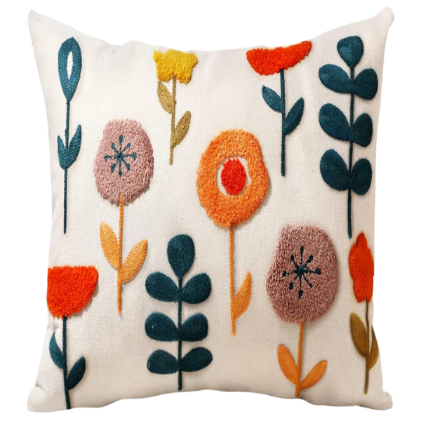 FLOWERS & SPRIGS PILLOW COVER