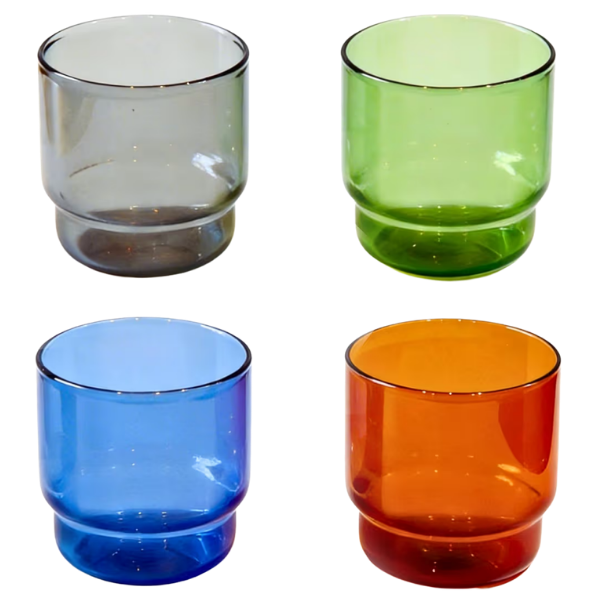 COLORFUL GLASS CUPS