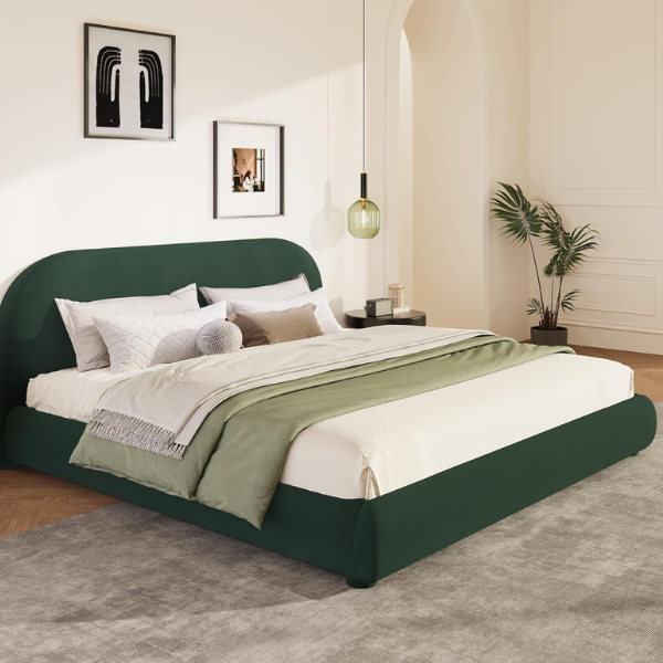 DARK GREEN BED FRAME