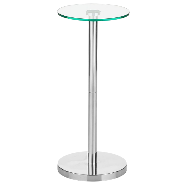 CHROME & GLASS SIDE TABLE