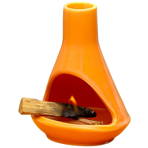 ORANGE CERAMIC PALO SANTO BURNER