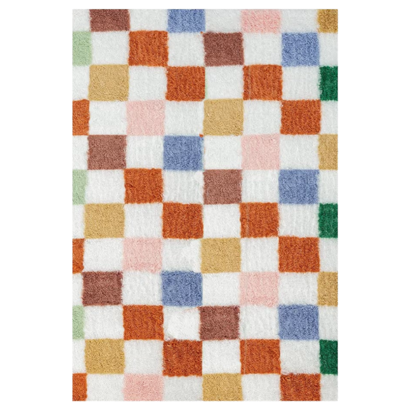 COLORFUL CHECKERED RUG