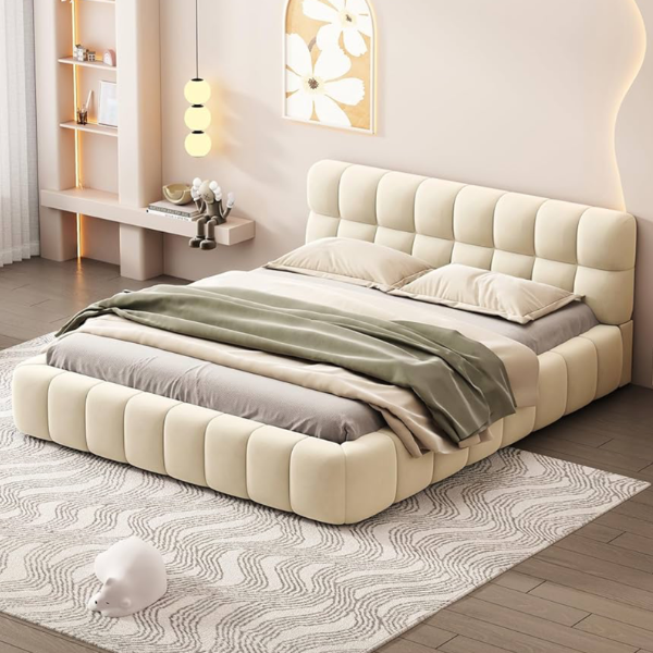 CREAM BUBBLE BED FRAME