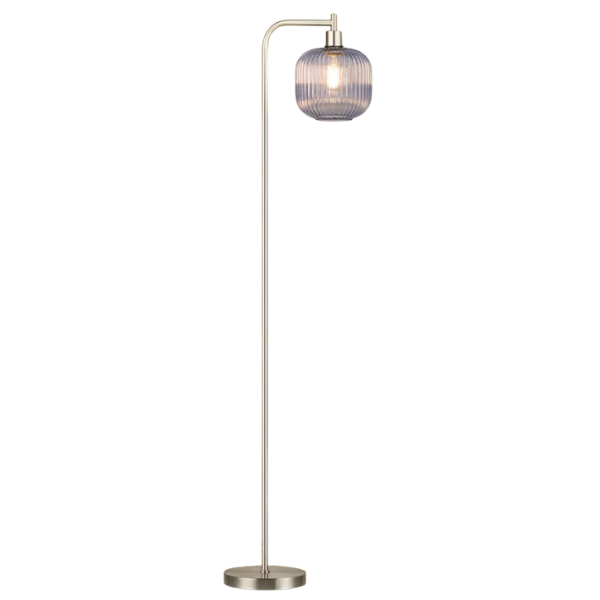 SILVER & BLUE FLOOR LAMP
