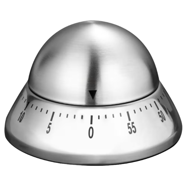 RETRO SILVER CONE KITCHEN TIMER