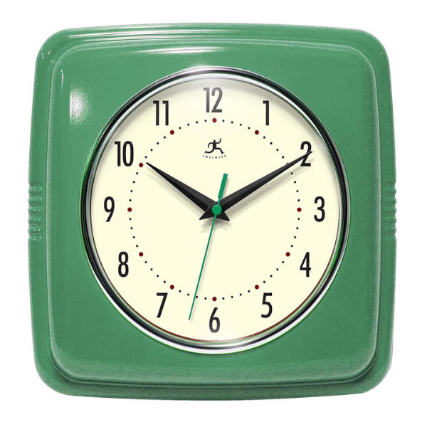 RETRO GREEN WALL CLOCK