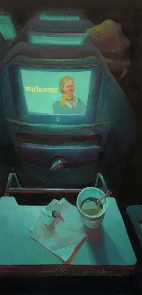 Main Cabin, 30x15", Oil on canvas