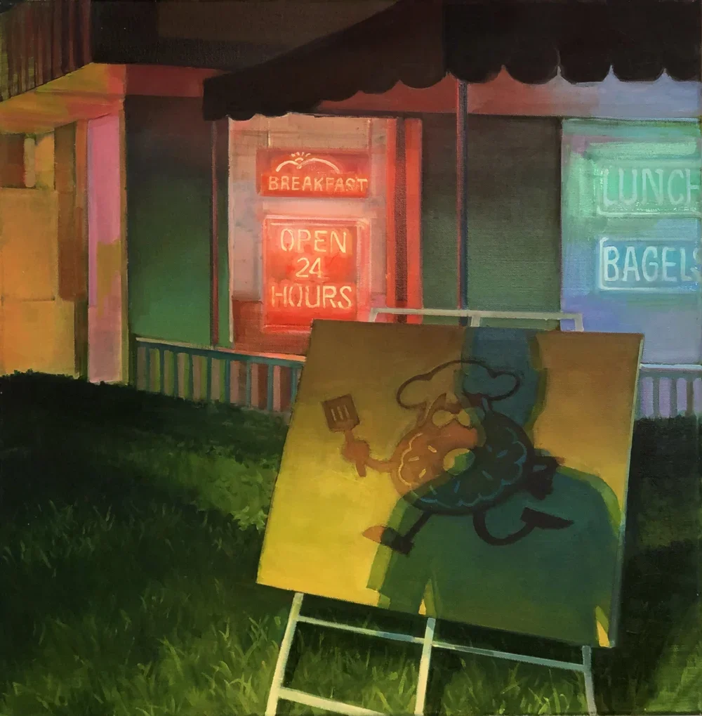 Midnight Breakfast, 24x24", Oil on canvas