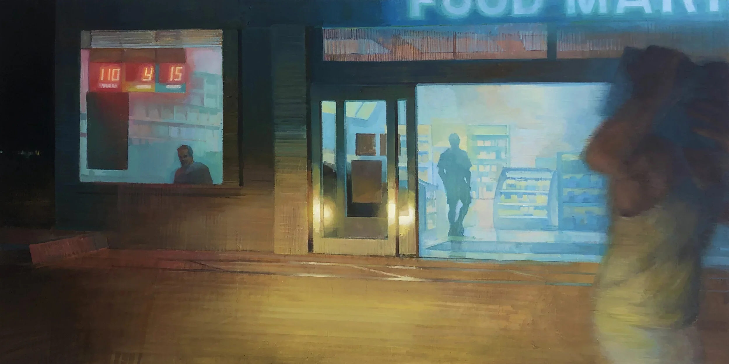 Snack Run, 24x48", Oil on canvas