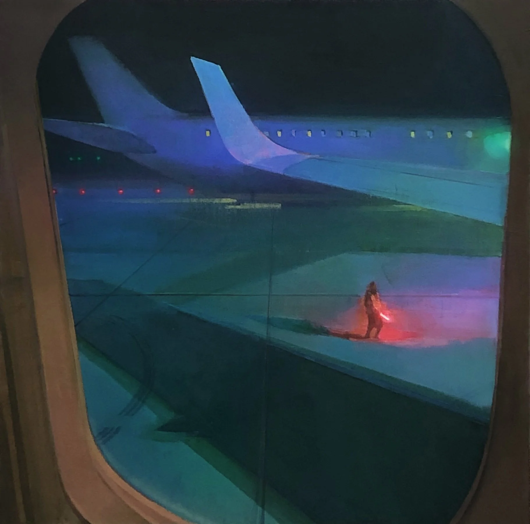 Departure. Oil on canvas. 24X24". 