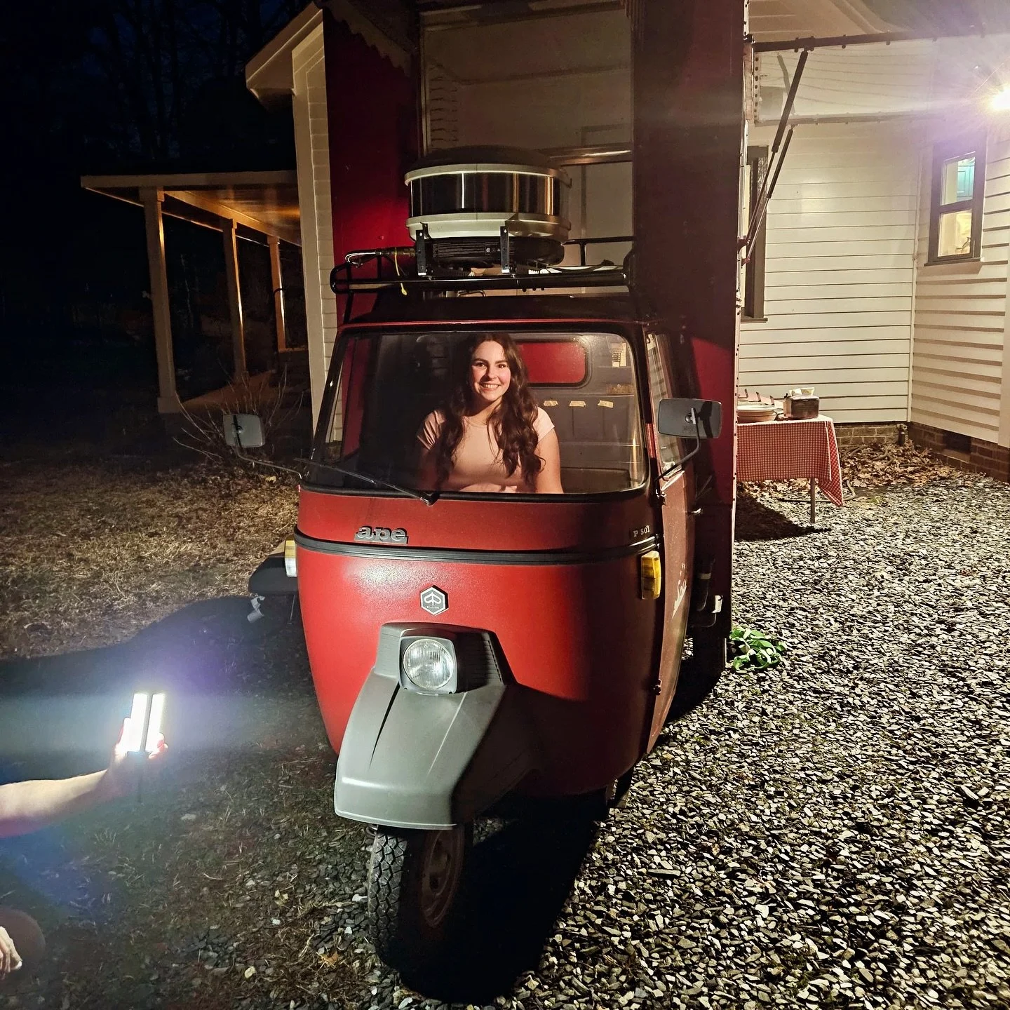 Hiring us for pizza isn't just about the food - it's also about the special moments, like snapping a photo with our vintage 1991 Piaggio Ape, making memories with family and friends over gourmet Neapolitan pizza. Here&rsquo;s a lovely photo from our 