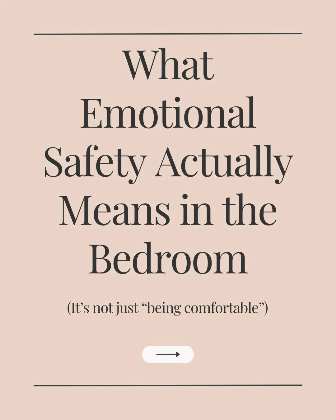 Emotional safety is not about never feeling uncomfortable. It is about knowing your relationship can hold honesty, vulnerability, and repair without turning them into threats.

When emotional safety is present, intimacy shifts from performance to con