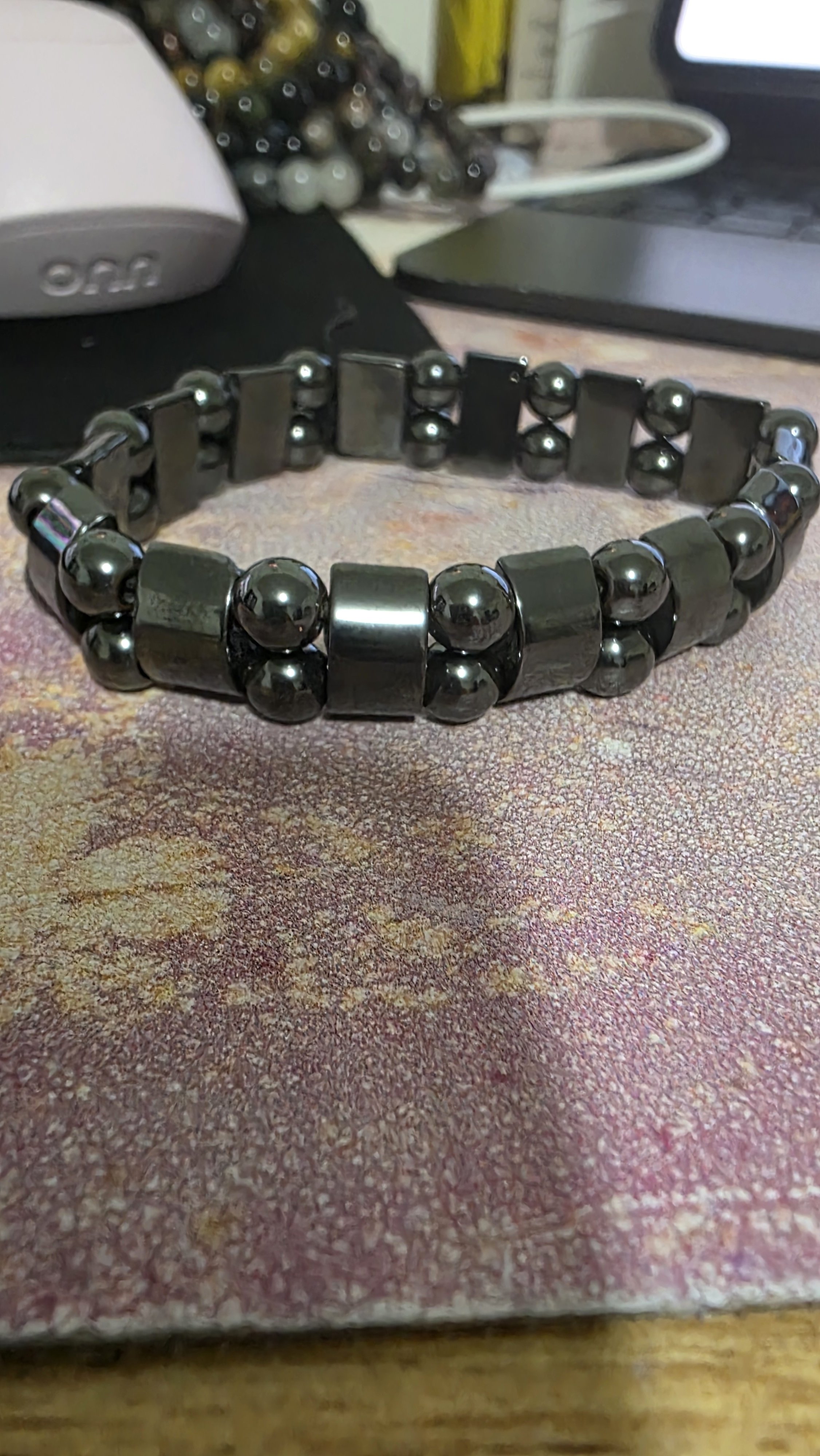Hematite link bracelet