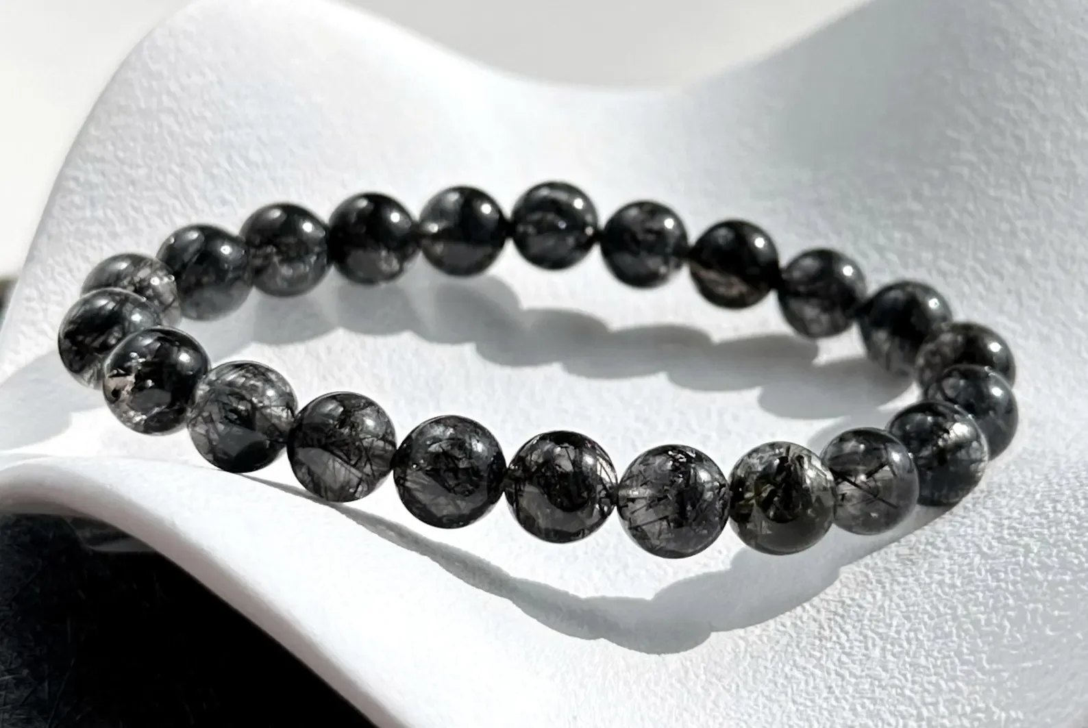 Black Rutilated Quartz Bracelet