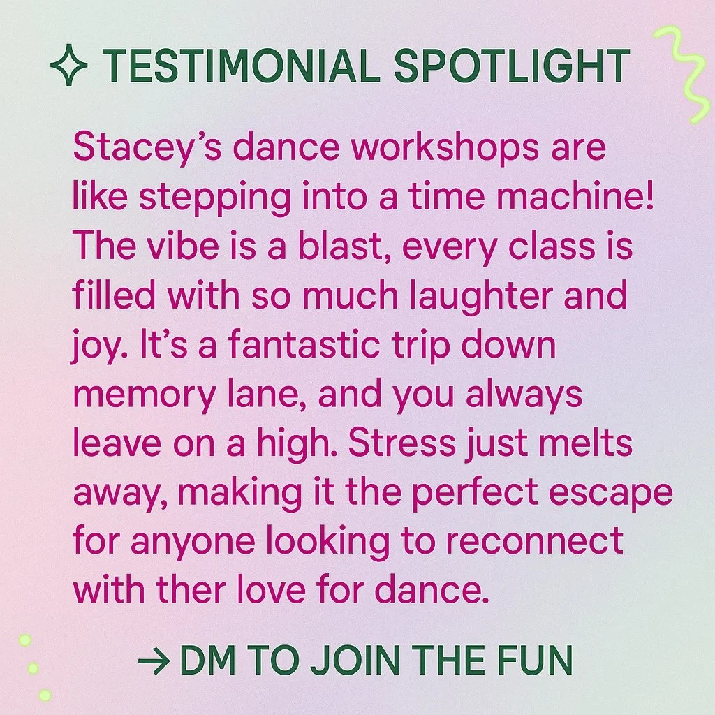 Never too old to get back into a dance studio. If you miss feeling like your old self and hearing 5,6,7,8 then Throwback Dance is for you.