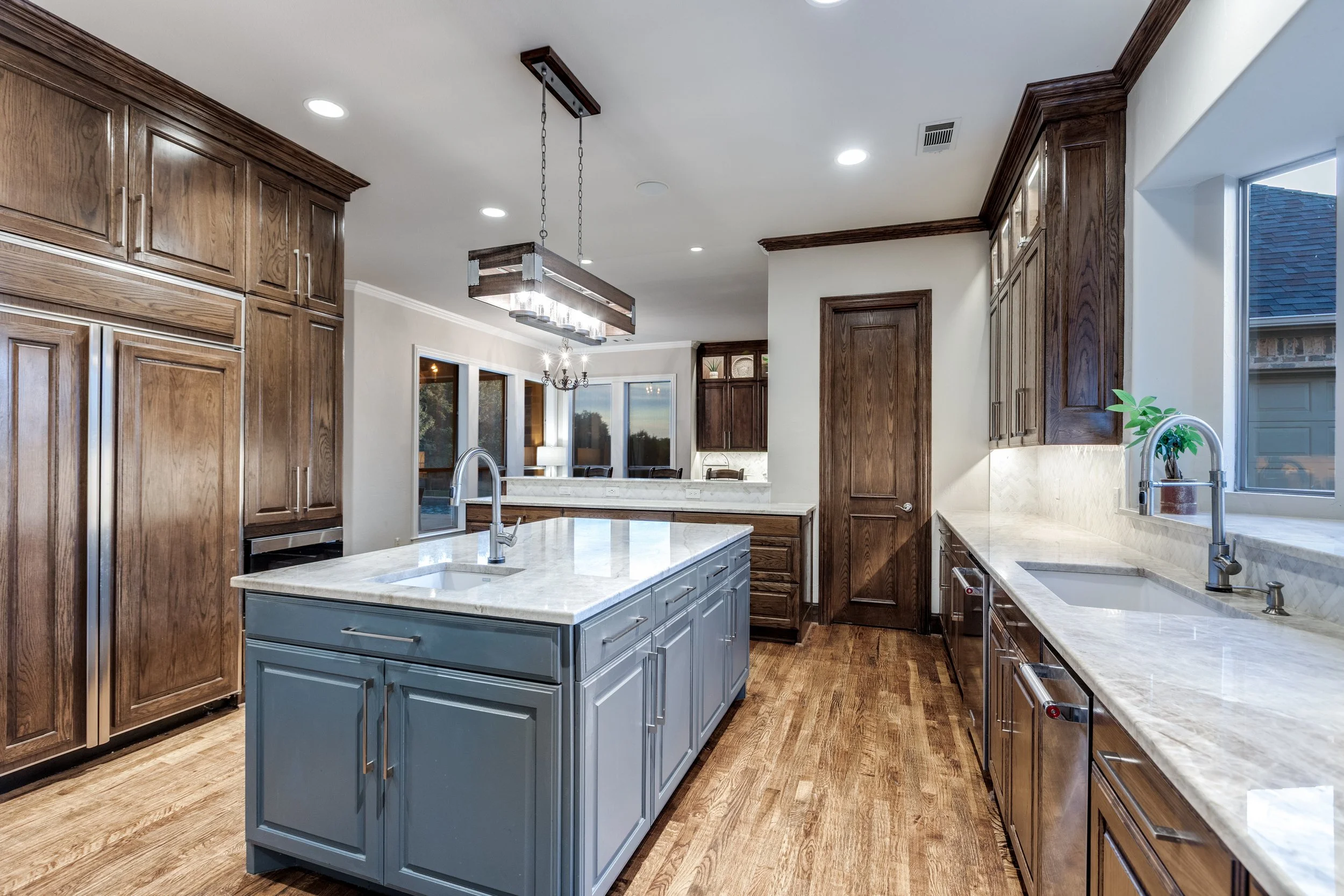 Built-in Monogram Refrigerator, garbage compactor, walk-in pantry